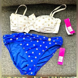 Lilly Pulitzer Josette Top and Marina Sarong Bikini Bottom NWT Squeeze the Juice